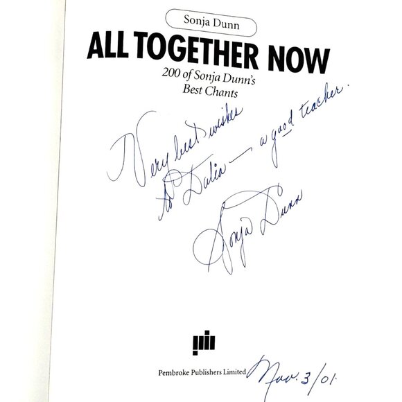 All Together Now Sonja Dunn SIGNED 200 Best Chants KIDS Rhymes Songs Poems RARE - Picture 4 of 6